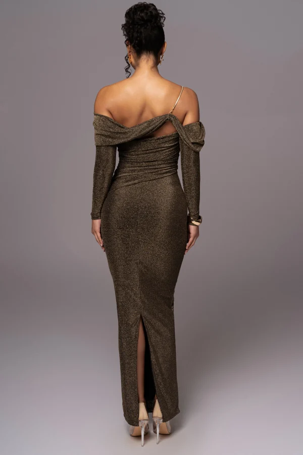 JLUXLABEL Gold Serina Maxi Dress