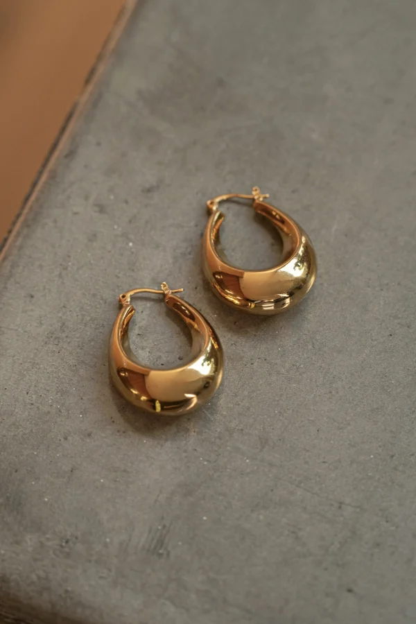 JLUXLABEL Gold Tati Hoop Earrings