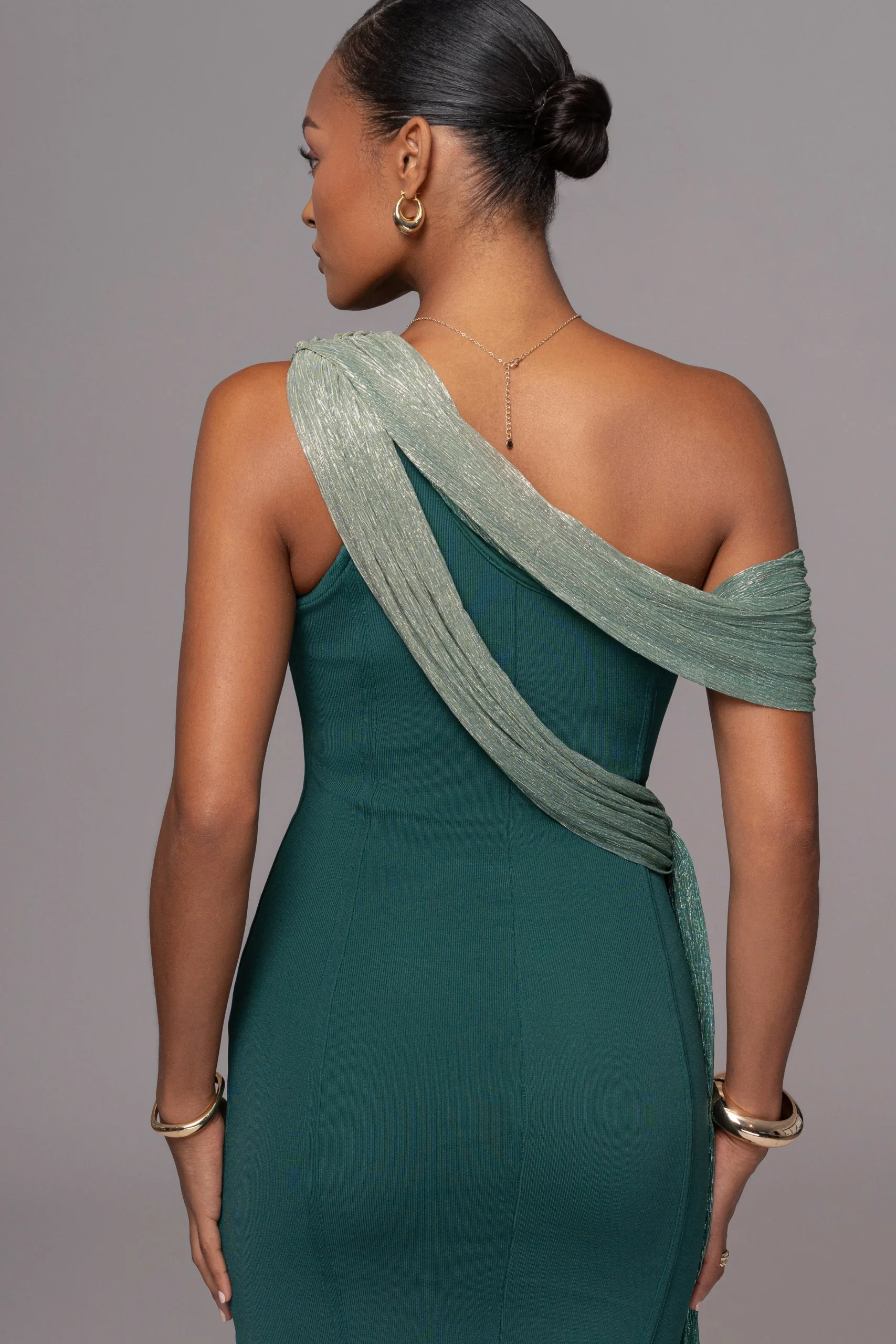 green_asymmetric_drape_mi_13.webp JLUXLABEL Green Asymmetric Drape Mini Dress