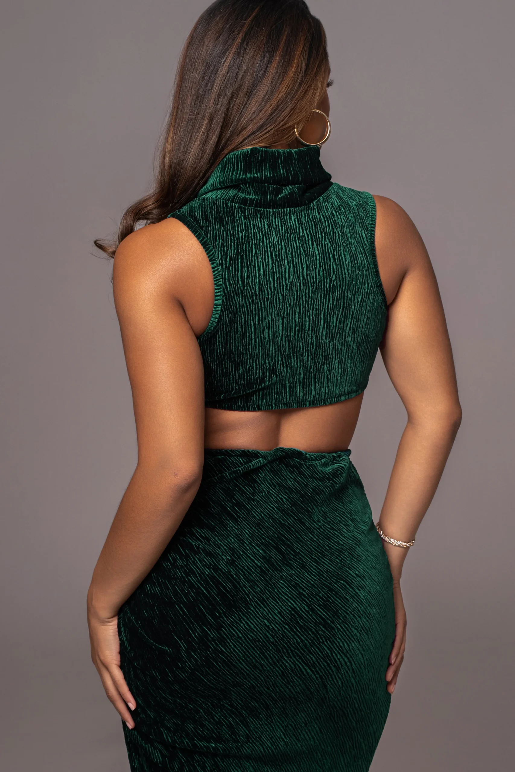 green_chosen_one_velvet_s_7.webp JLUXLABEL Green Chosen One Velvet Skirt Set