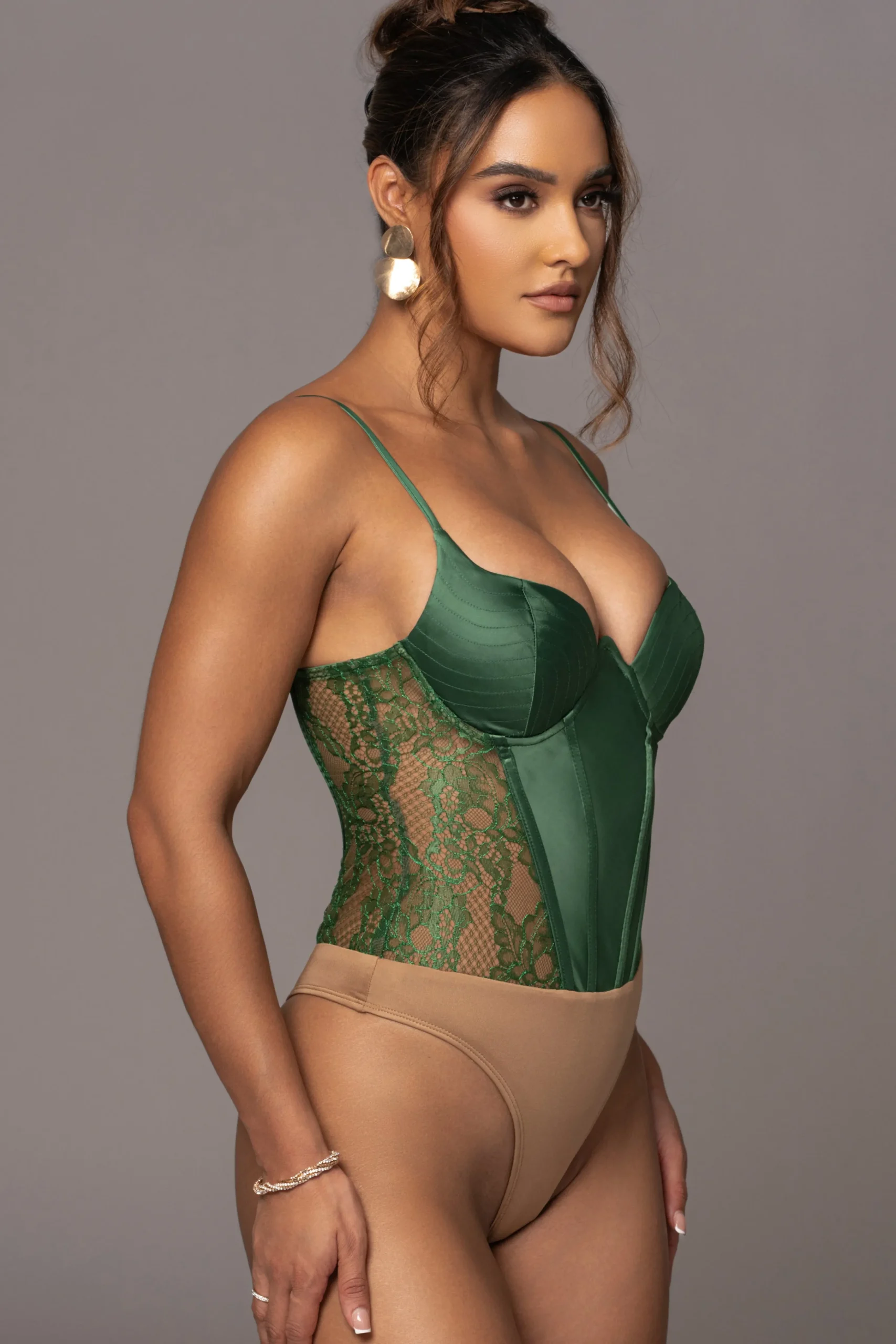 green_incomparable_lace_b_19.webp JLUXLABEL Green Incomparable Lace Bodysuit