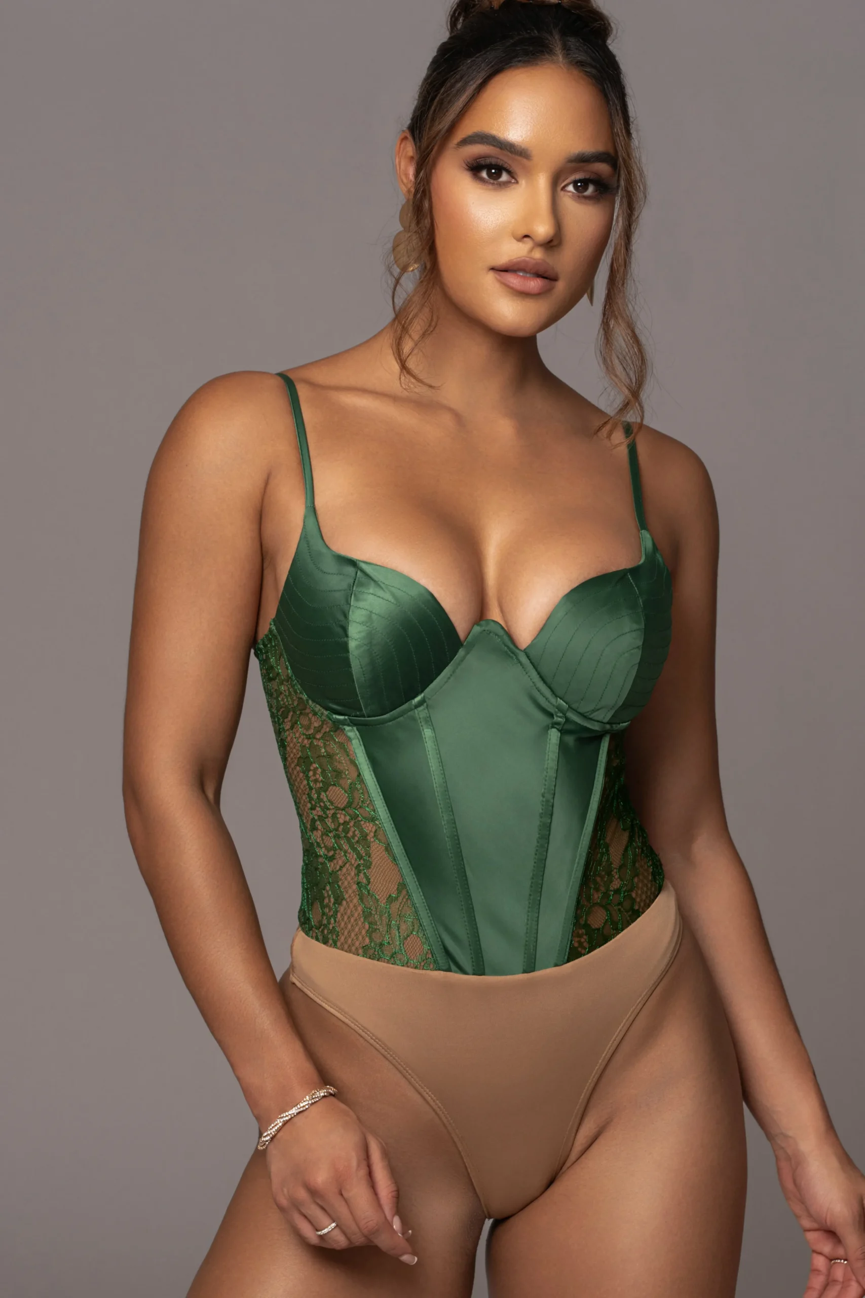 green_incomparable_lace_b_8.webp JLUXLABEL Green Incomparable Lace Bodysuit