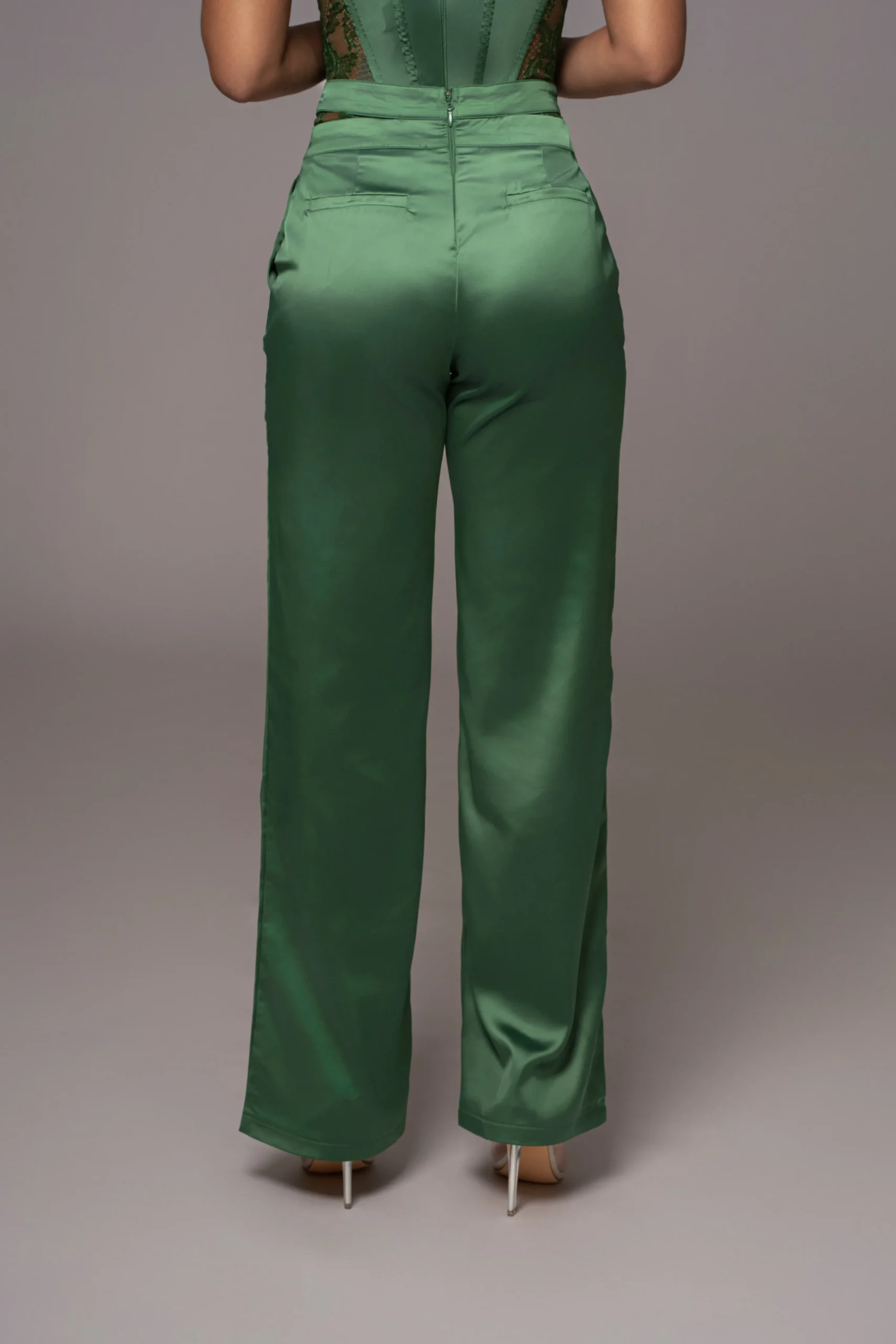 green_joana_cutout_satin__11.webp JLUXLABEL Green Joana Cutout Satin Trousers