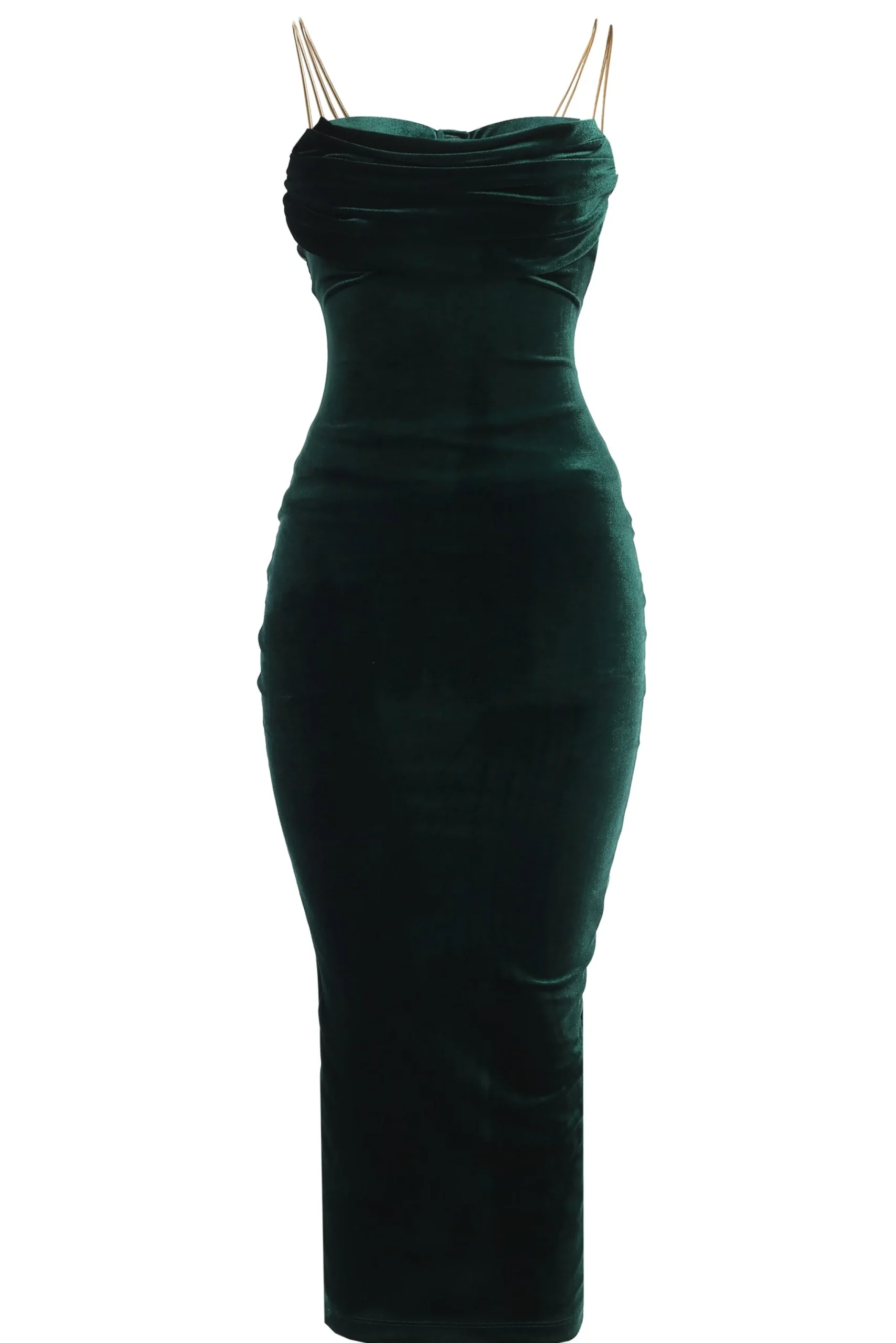 green_josanna_velvet_midi_2.webp JLUXLABEL Green JOSANNA VELVET MIDI DRESS