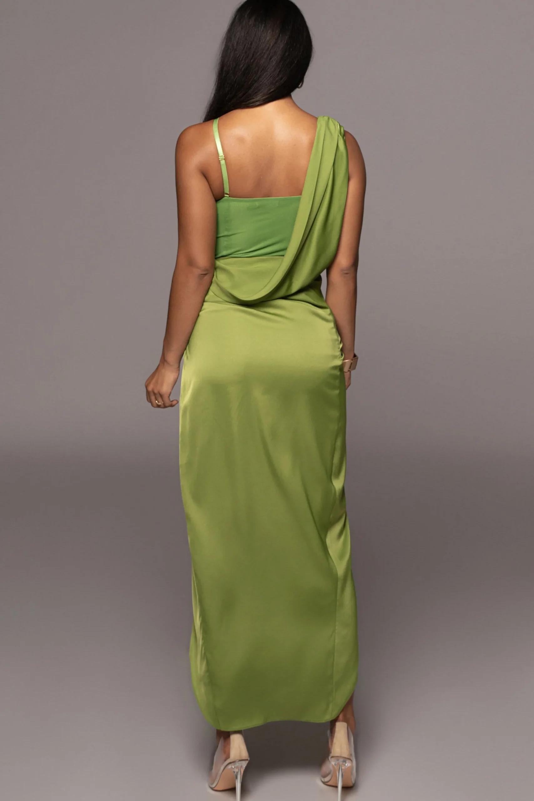 green_kristiana_slit_dres_9.webp JLUXLABEL Green KRISTIANA SLIT DRESS