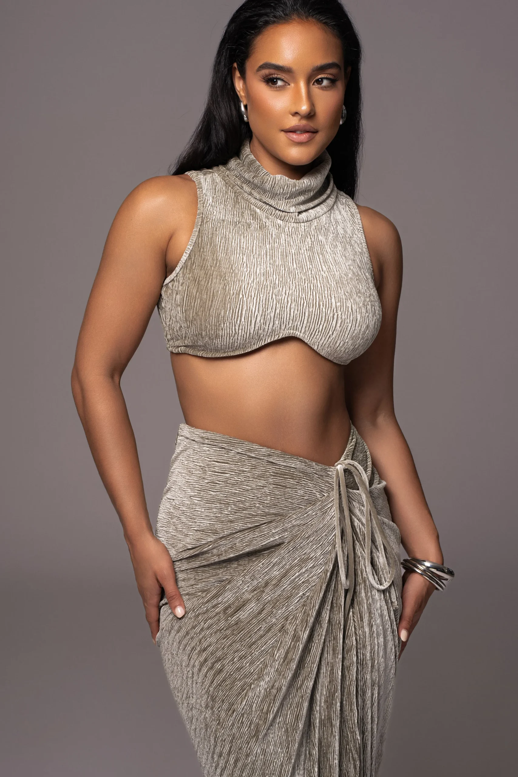 grey_chosen_one_velvet_sk_1.webp JLUXLABEL Grey Chosen One Velvet Skirt Set