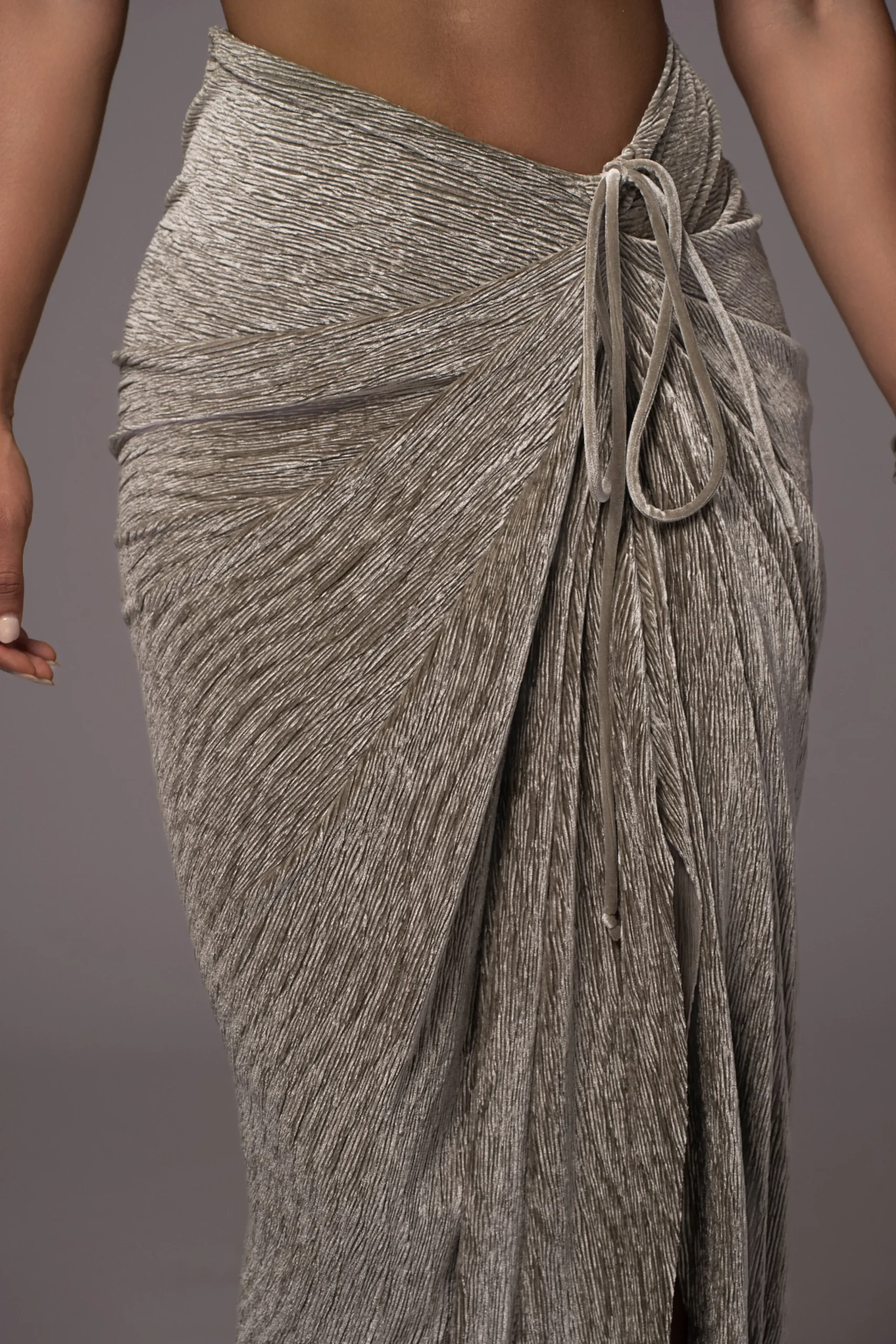 grey_chosen_one_velvet_sk_8.webp JLUXLABEL Grey Chosen One Velvet Skirt Set