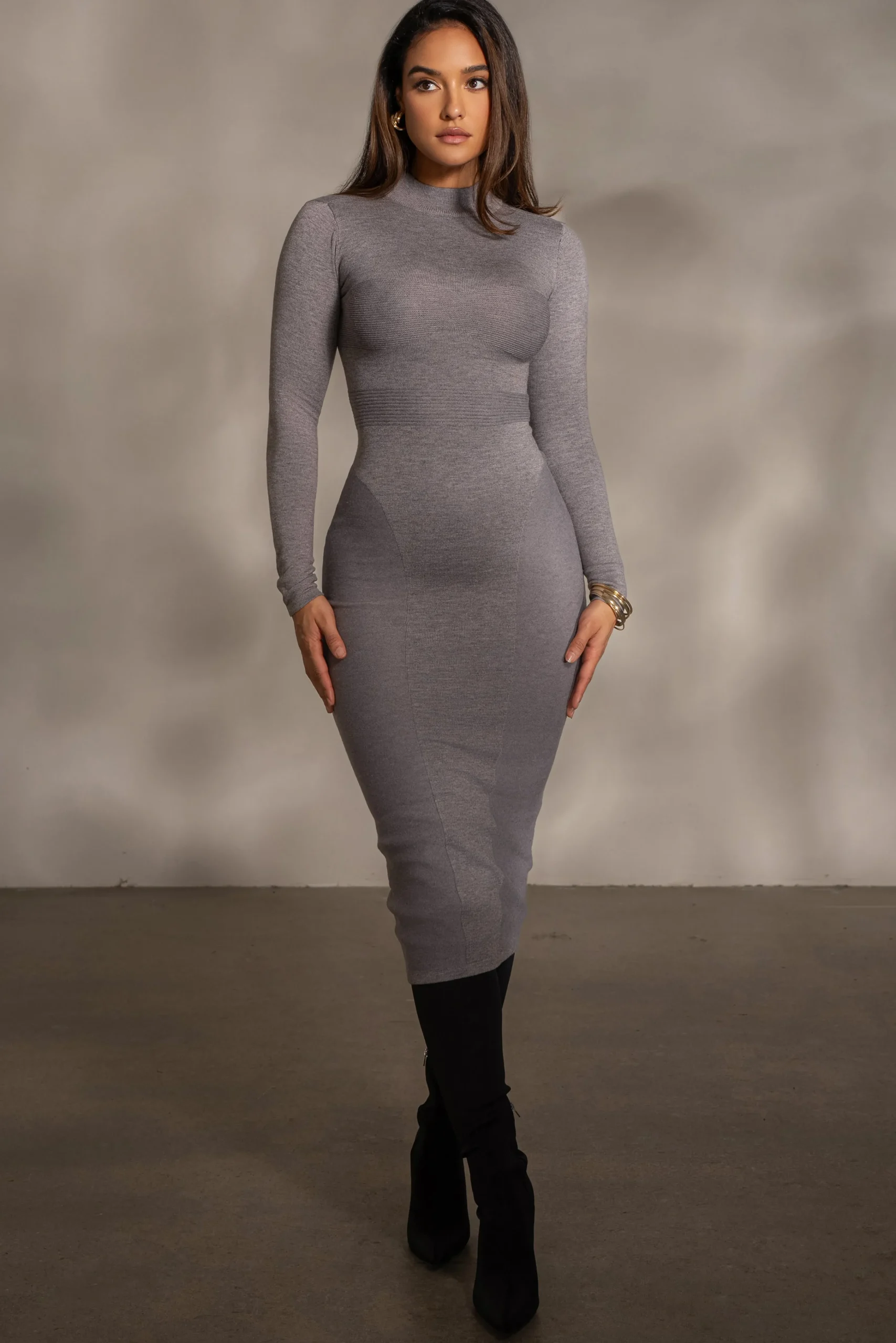 grey_dakotah_midi_dress_3.webp JLUXLABEL Grey Dakotah Midi Dress