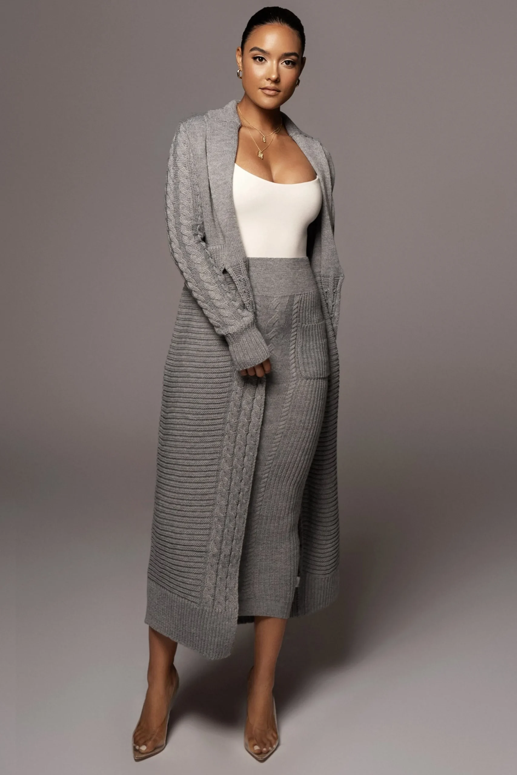 grey_evana_cable_knit_car_1.webp JLUXLABEL Grey Evana Cable Knit Cardigan