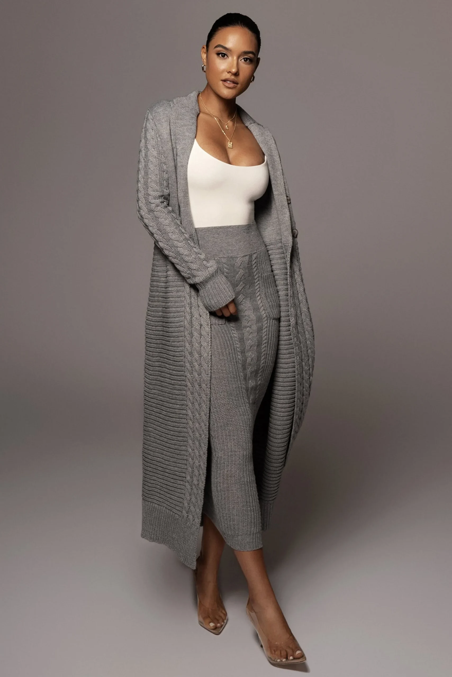 grey_evana_cable_knit_car_2.webp JLUXLABEL Grey Evana Cable Knit Cardigan