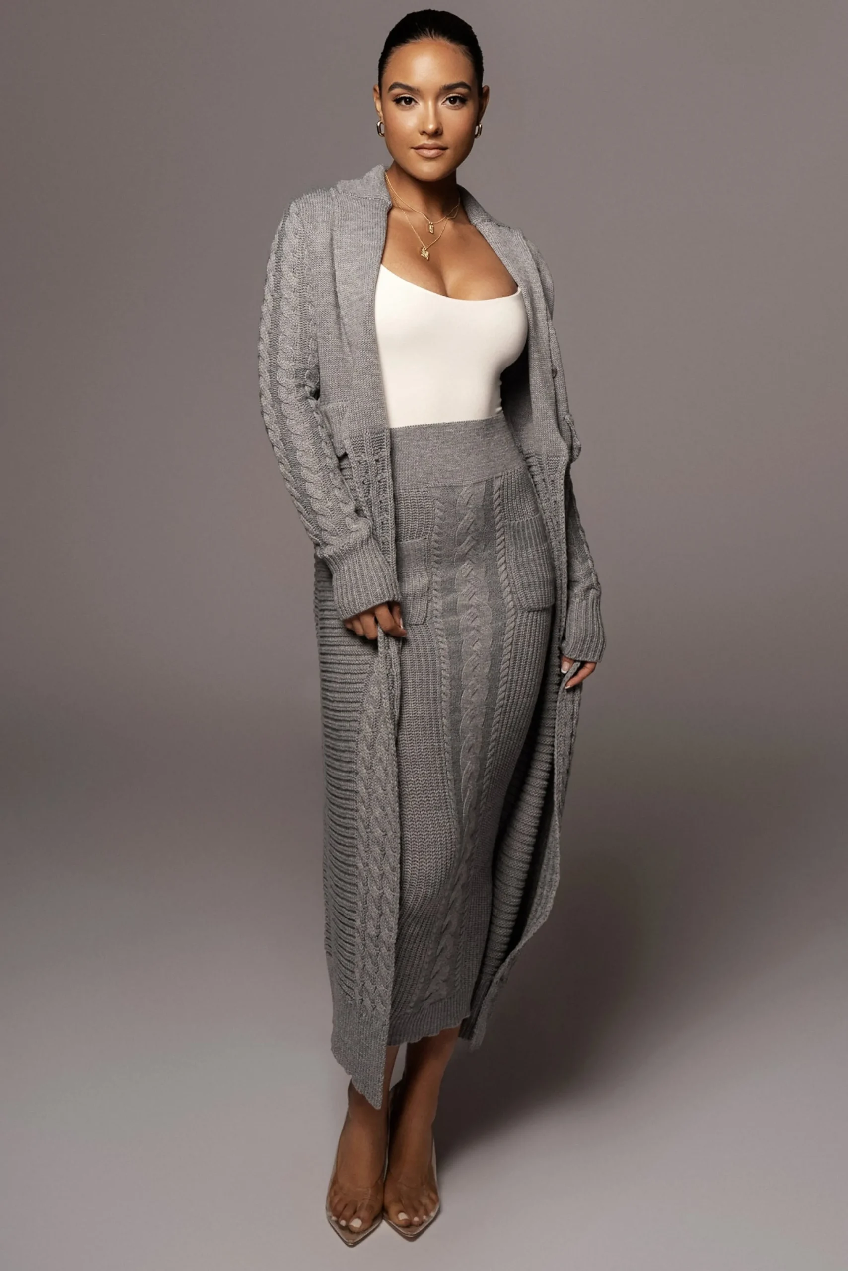 grey_evana_cable_knit_car_3.webp JLUXLABEL Grey Evana Cable Knit Cardigan