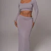 JLUXLABEL Grey Geneva Skirt Set