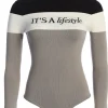 JLUXLABEL Grey Lifestyle Knit Bodysuit
