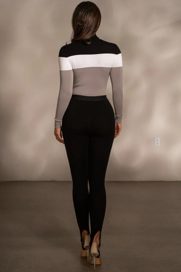 JLUXLABEL Grey Lifestyle Knit Bodysuit