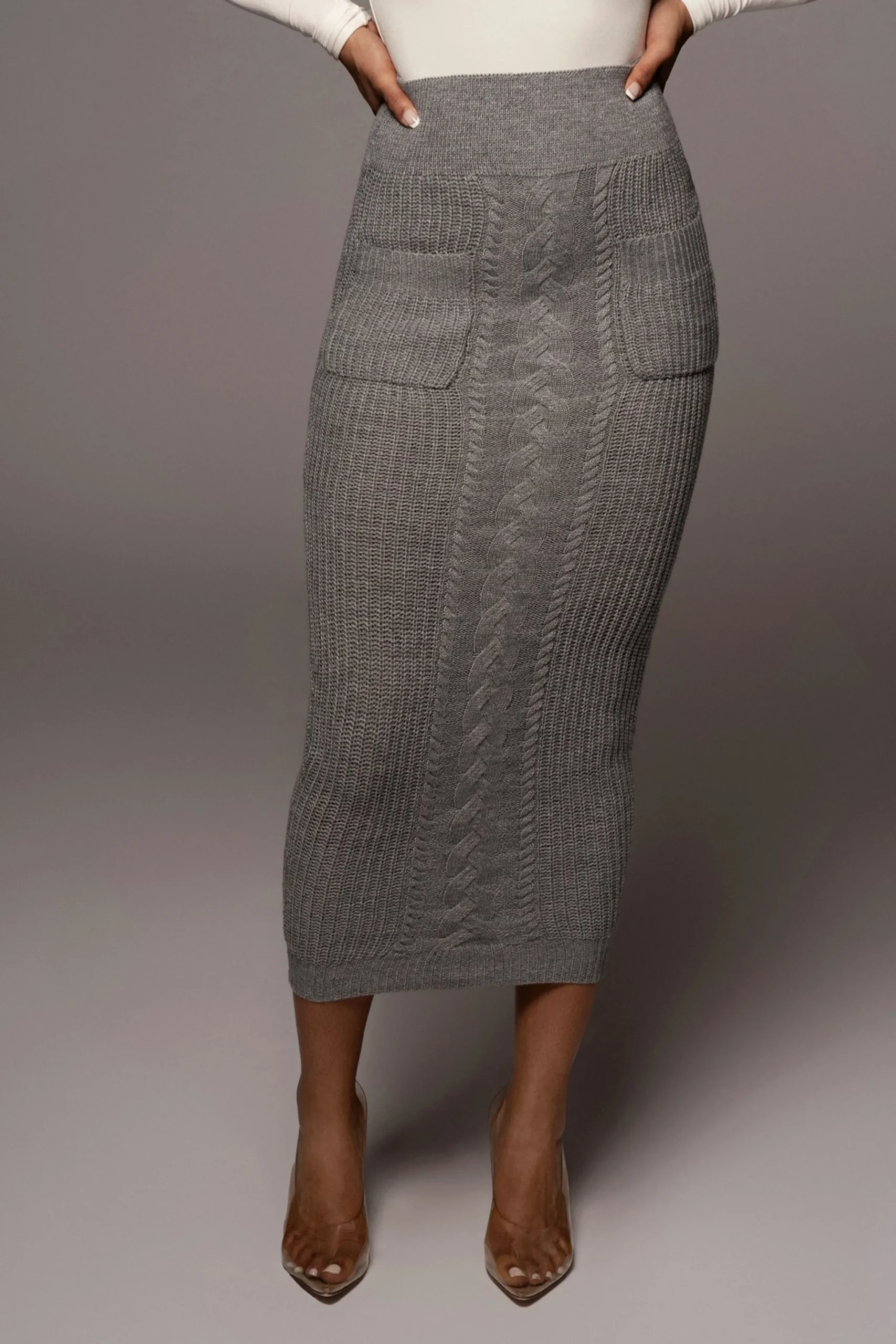 grey_missy_cable_sweater__4.webp JLUXLABEL Grey Missy Cable Sweater Midi Skirt