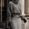 JLUXLABEL Grey New Beginnings Oversized Turtleneck