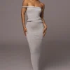 JLUXLABEL Grey One Of One Maxi Dress
