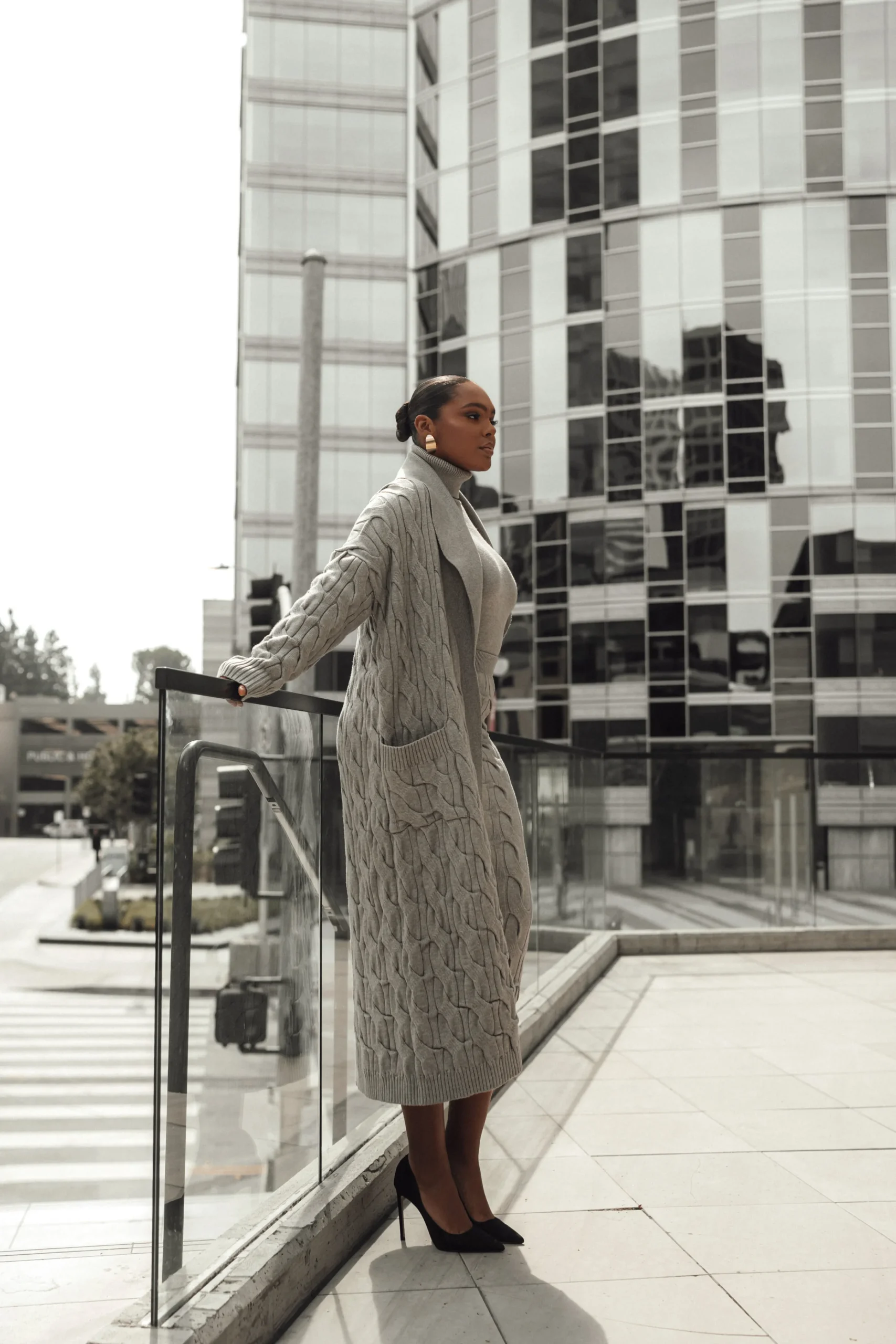grey_stepping_out_sweater_5.webp JLUXLABEL Grey Stepping Out Sweater Cardigan