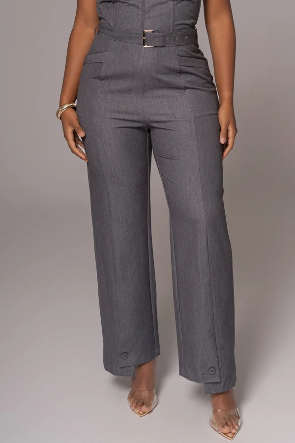 JLUXLABEL Grey Sweetheart Aroma Jumpsuit