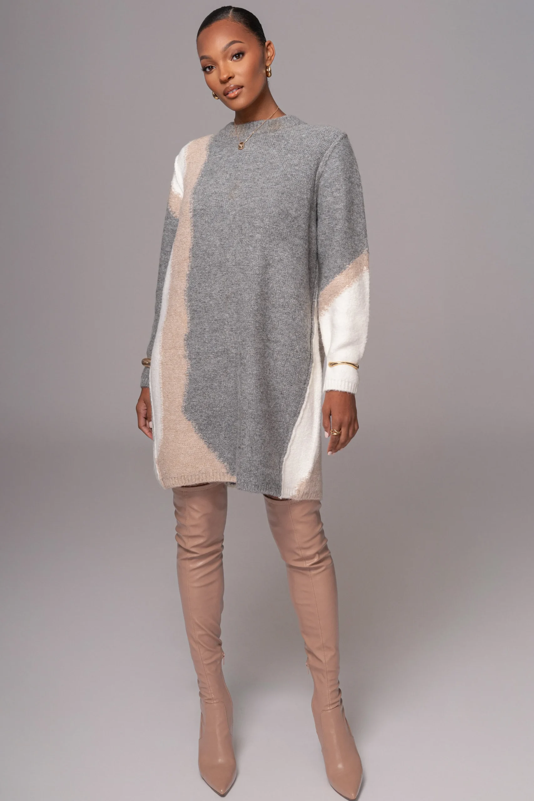 grey_tash_sweater_knit_dr_0.webp JLUXLABEL Grey Tash Sweater Knit Dress