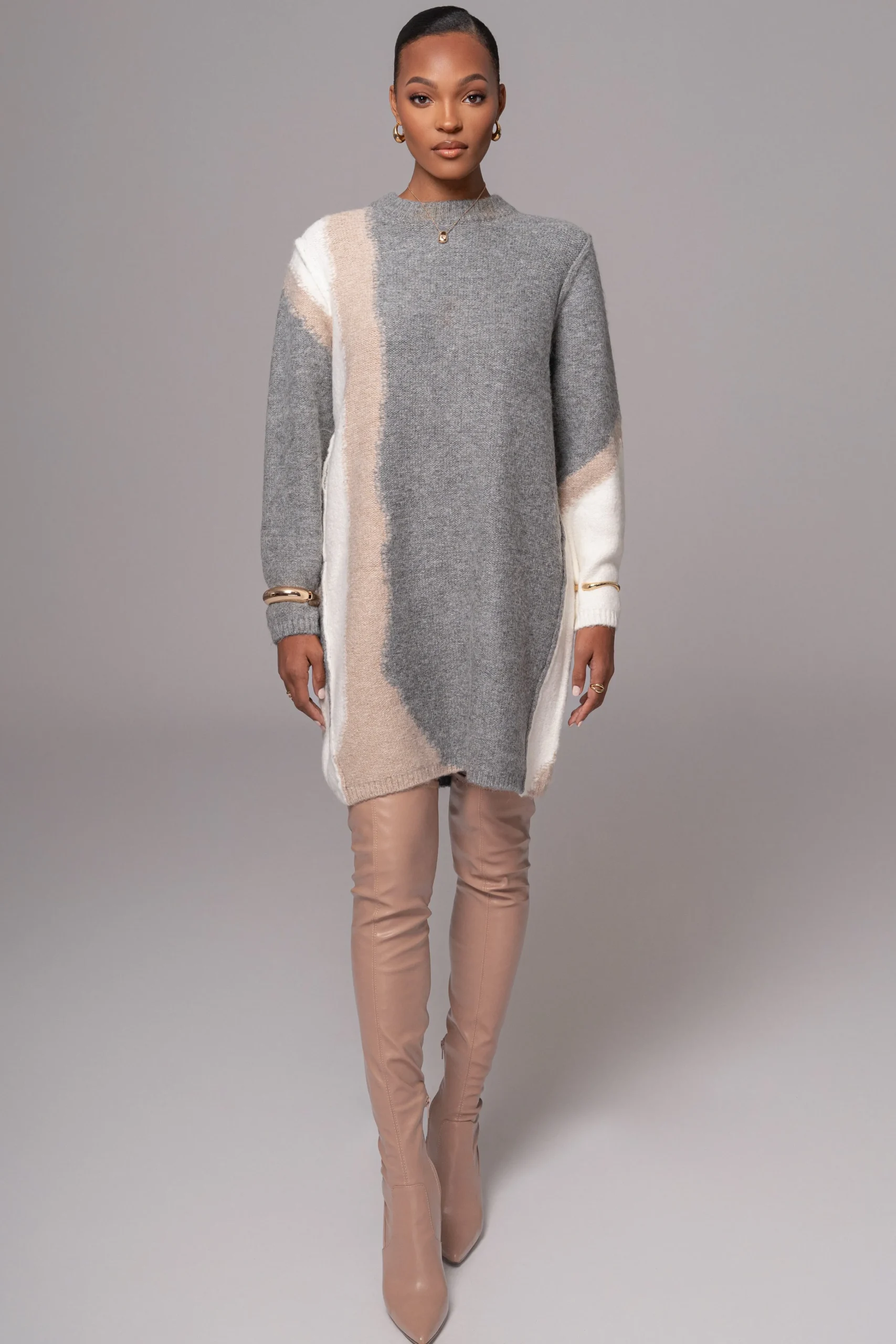 grey_tash_sweater_knit_dr_3.webp JLUXLABEL Grey Tash Sweater Knit Dress