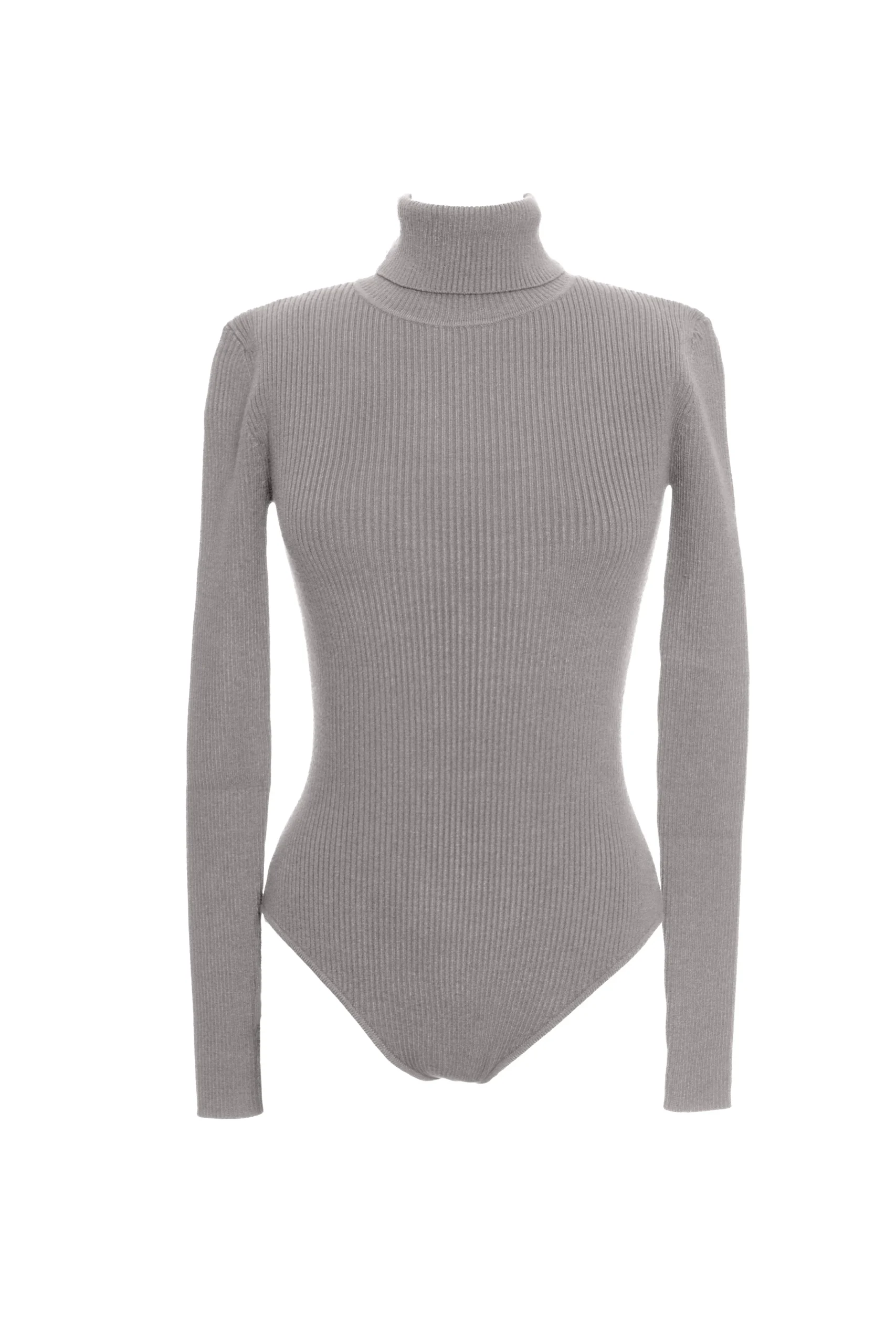 heather_grey_arlett_turtl_1.webp JLUXLABEL Heather Grey Arlett Turtleneck Bodysuit