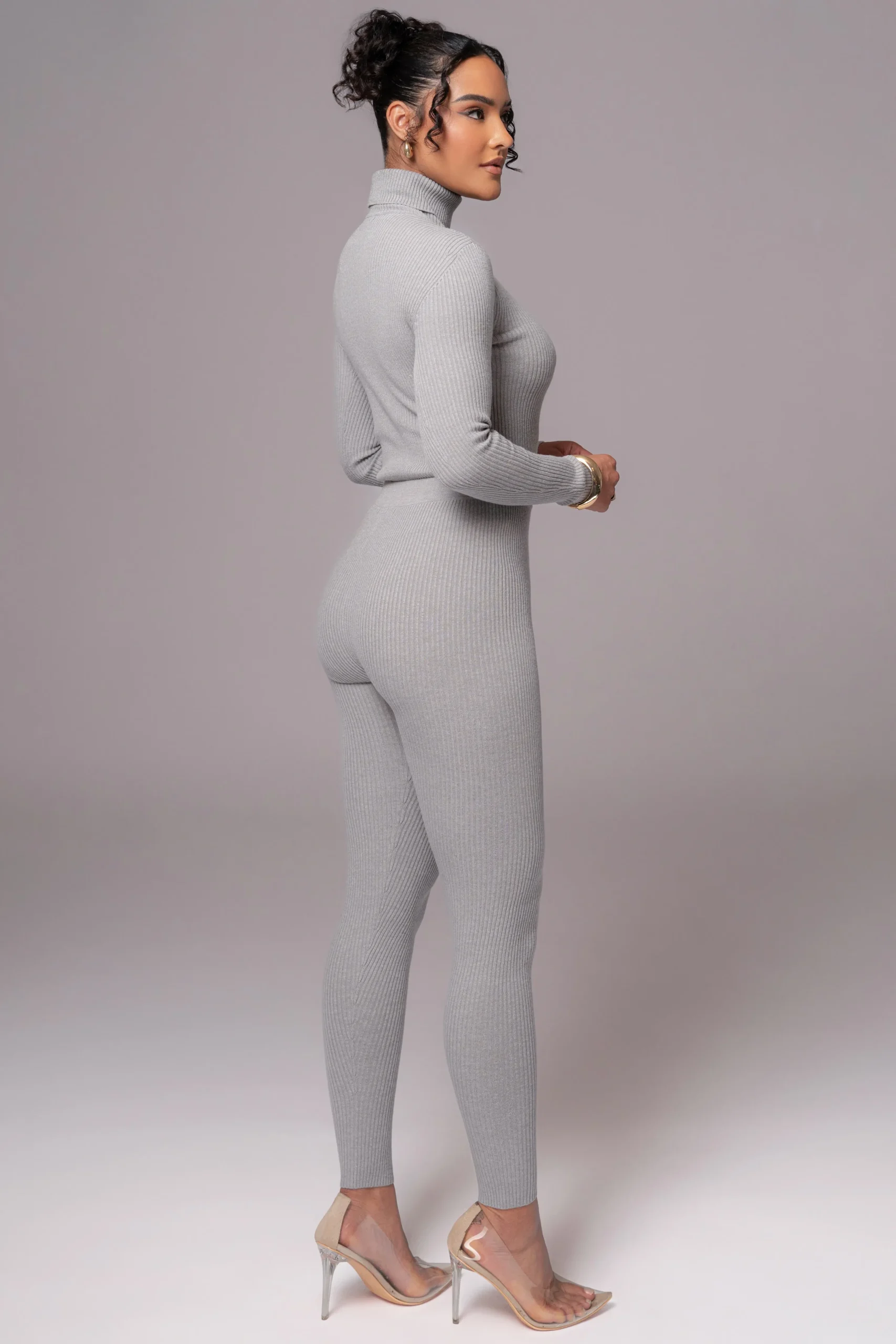 heather_grey_arlett_turtl_10.webp JLUXLABEL Heather Grey Arlett Turtleneck Bodysuit