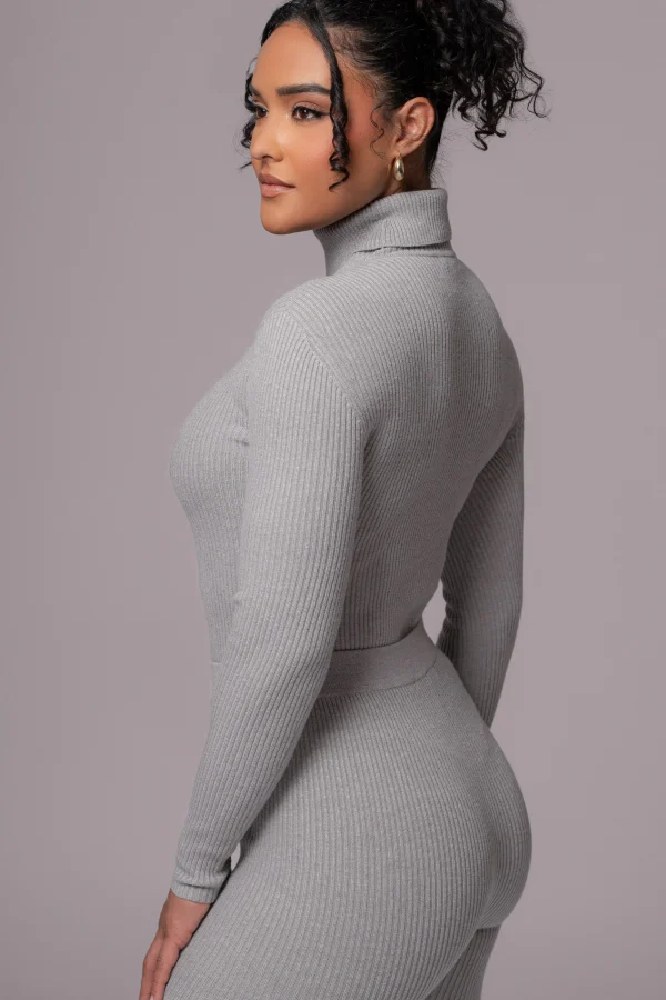 JLUXLABEL Heather Grey Naaya Ribbed Leggings
