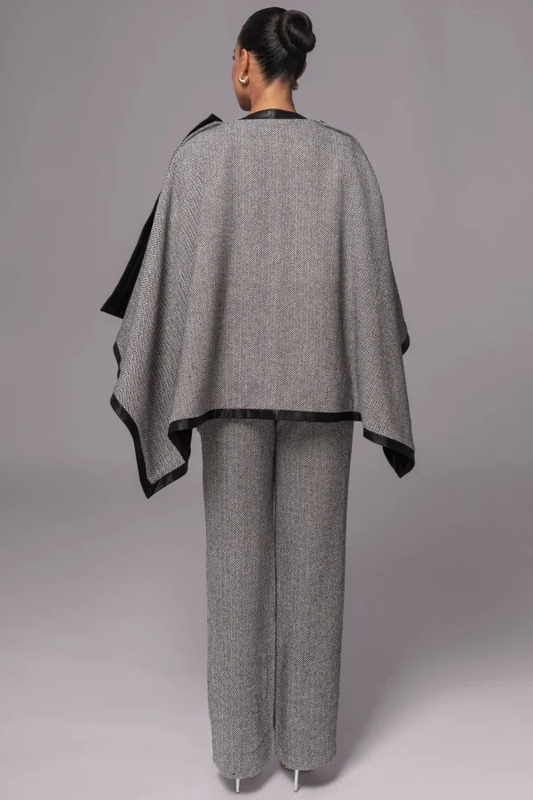 JLUXLABEL Herringbone Reversible Shawl