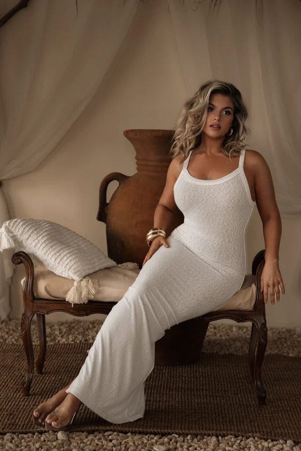 JLUXLABEL Ivory Back To You Maxi Dress