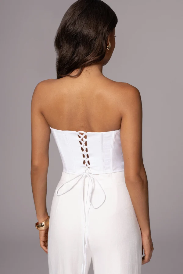 JLUXLABEL Ivory Beyond The Sea Linen Corset