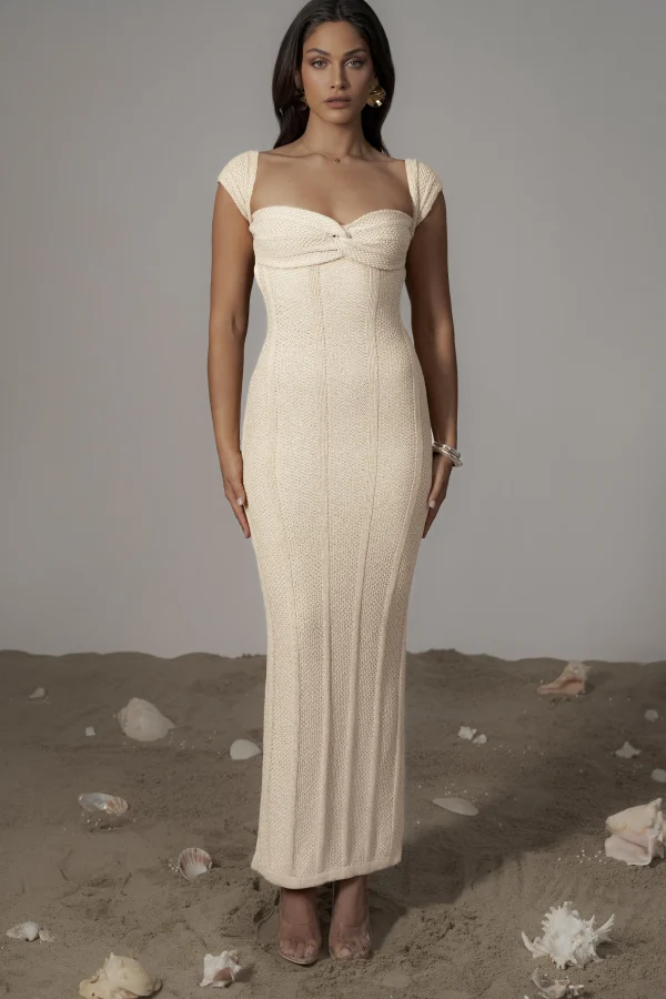 JLUXLABEL Ivory Blanca Strapless Maxi Dress