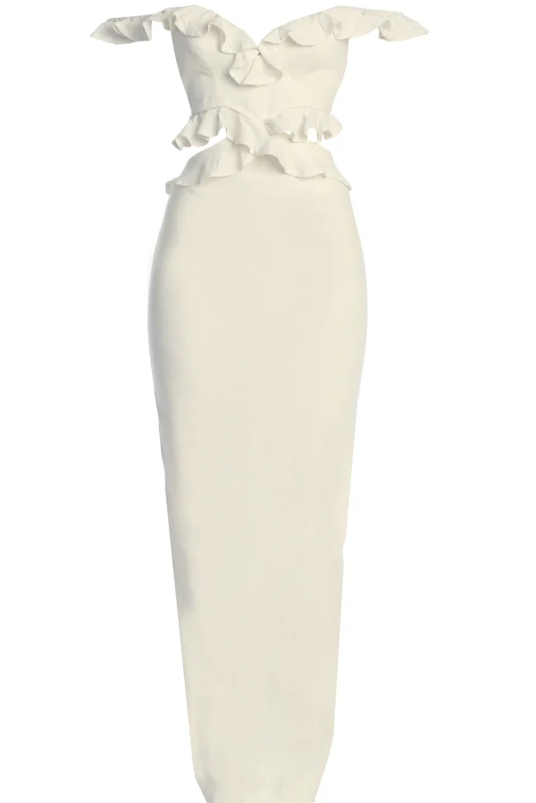 JLUXLABEL Ivory Brighter Days Linen Maxi Dress