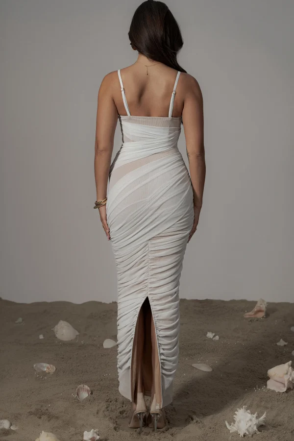 JLUXLABEL Ivory Catalina Lurex Knit Maxi Dress