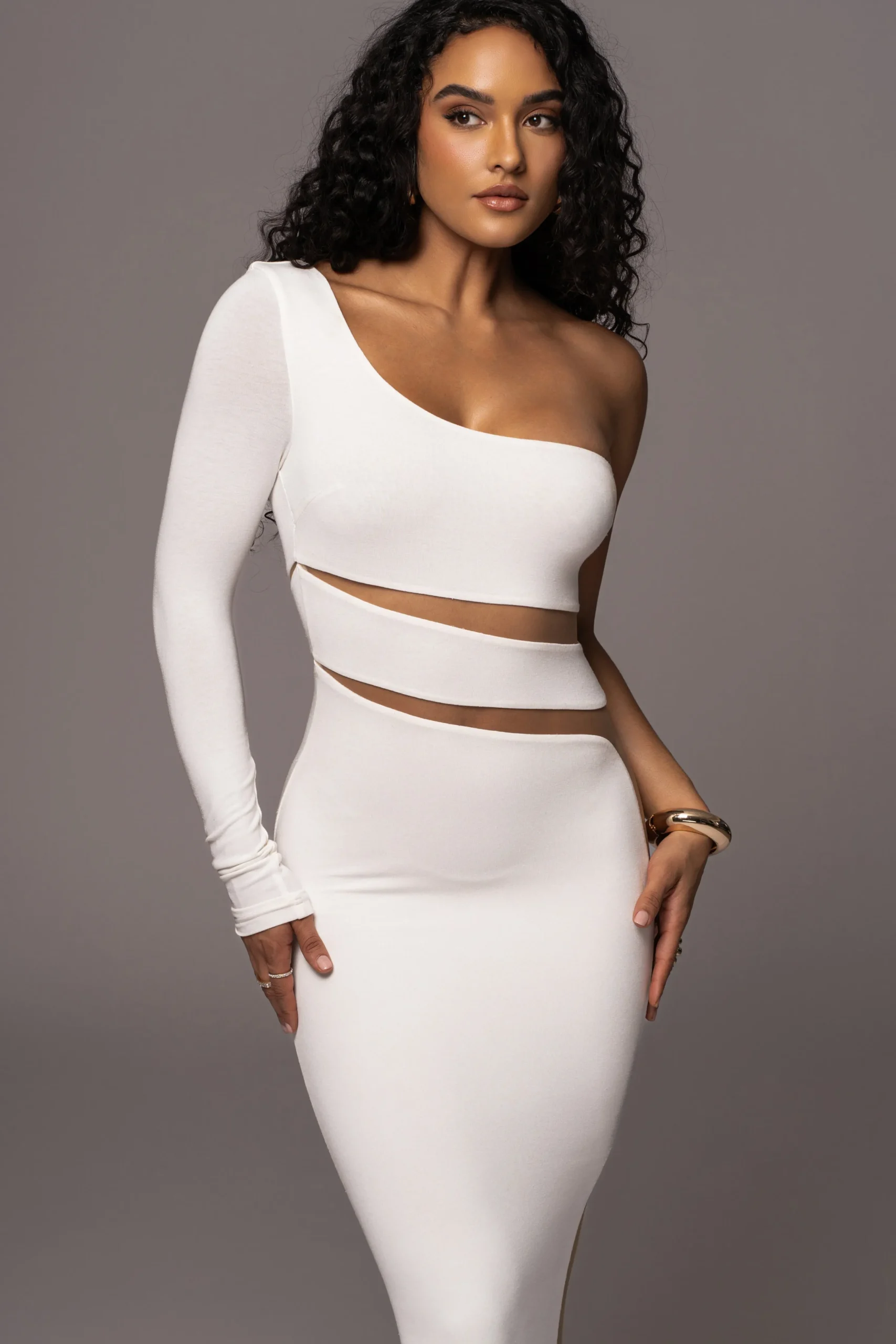 ivory_chase_the_night_one_4.webp JLUXLABEL Ivory Chase The Night One Shoulder Dress