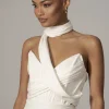 JLUXLABEL Ivory Coastal Bliss Linen Bustier