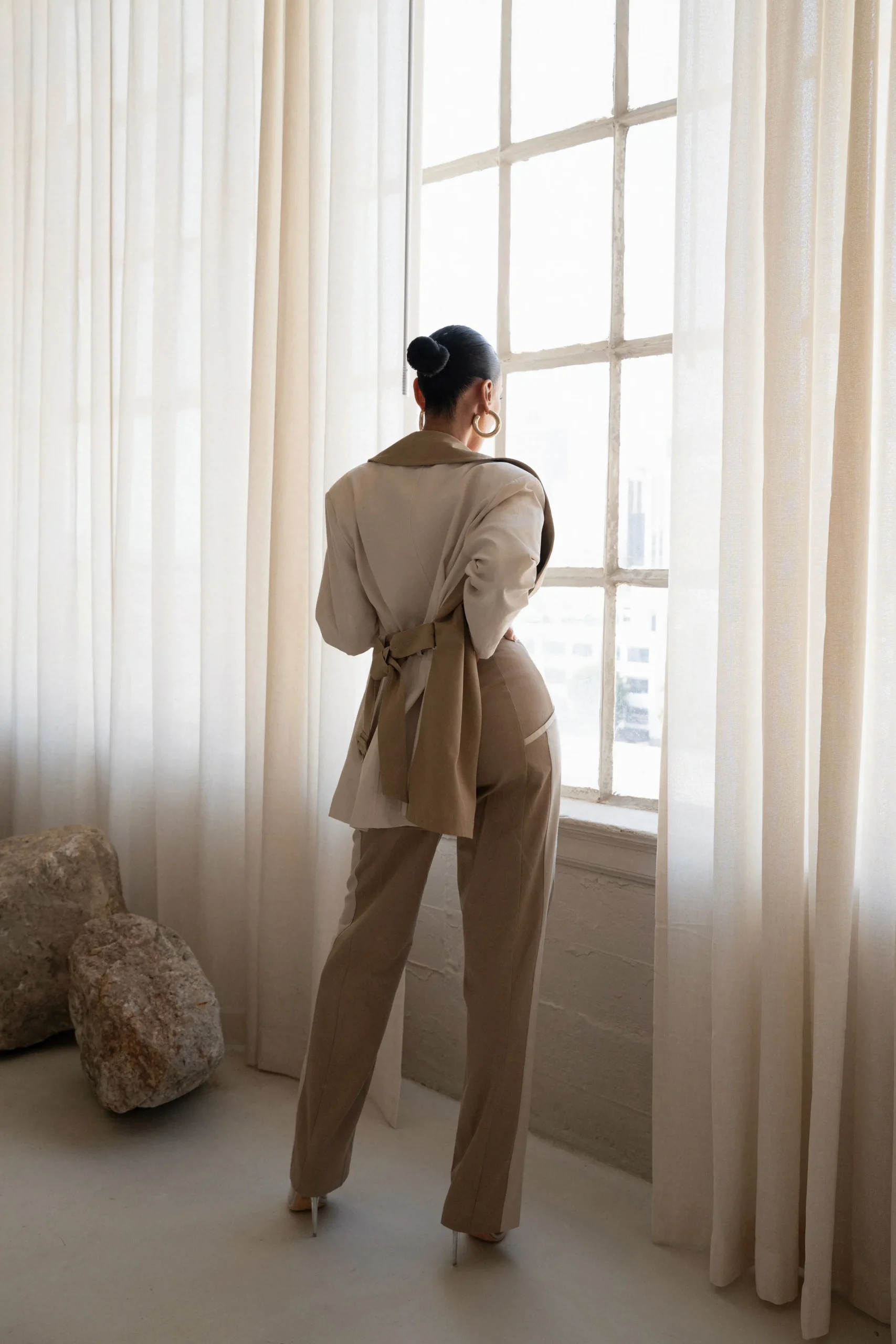 ivory_color_block_summit__10.webp JLUXLABEL Ivory Color Block Summit Belted Jacket