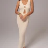 JLUXLABEL Ivory Cyrus Ribbed Skirt Set