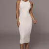 JLUXLABEL Ivory Day To Night Midi Dress