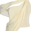 JLUXLABEL Ivory Diosa Drape Top