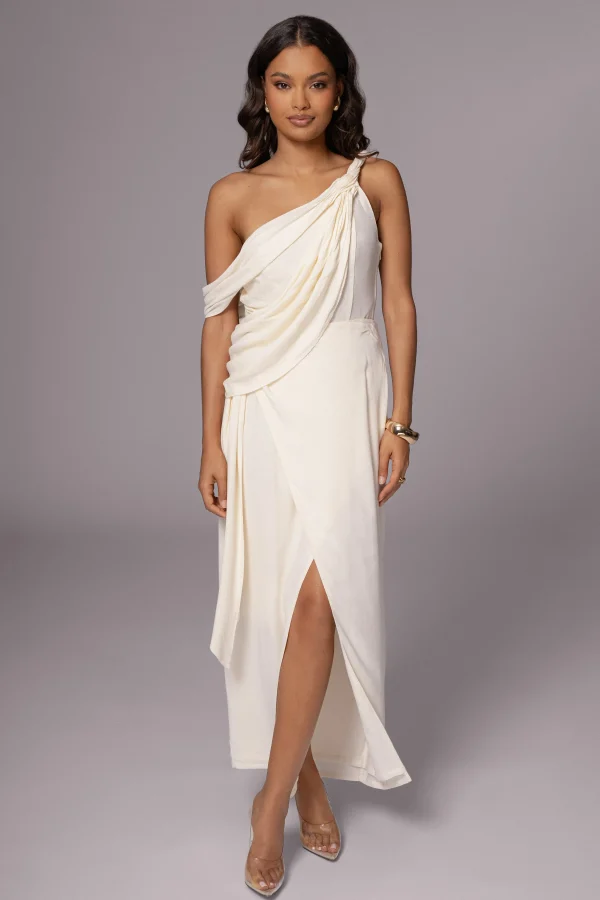 JLUXLABEL Ivory Diosa Drape Top