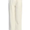 JLUXLABEL Ivory Drew Crinkled Trousers