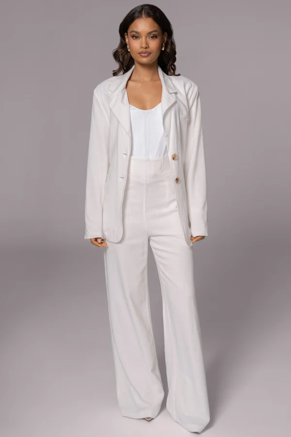 JLUXLABEL Ivory Explorer Linen Pants