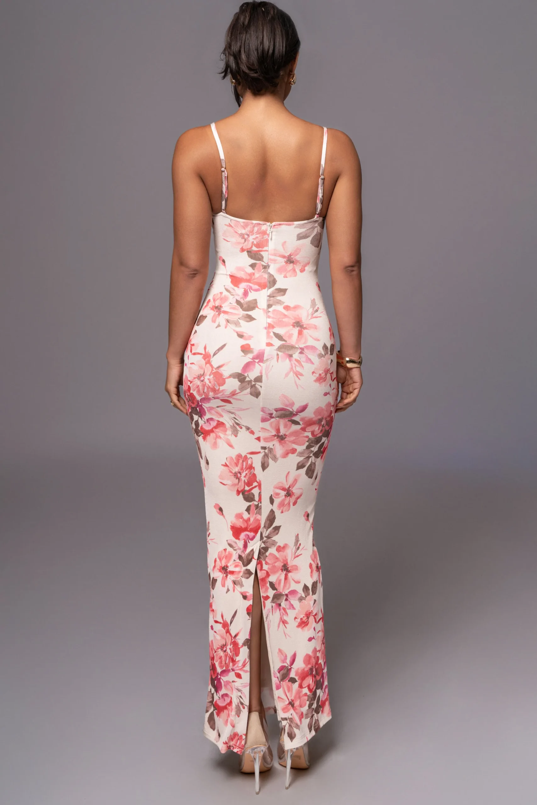 ivory_floral_slinky_visio_13.webp JLUXLABEL Ivory Floral Slinky Visions Of You Maxi Dress