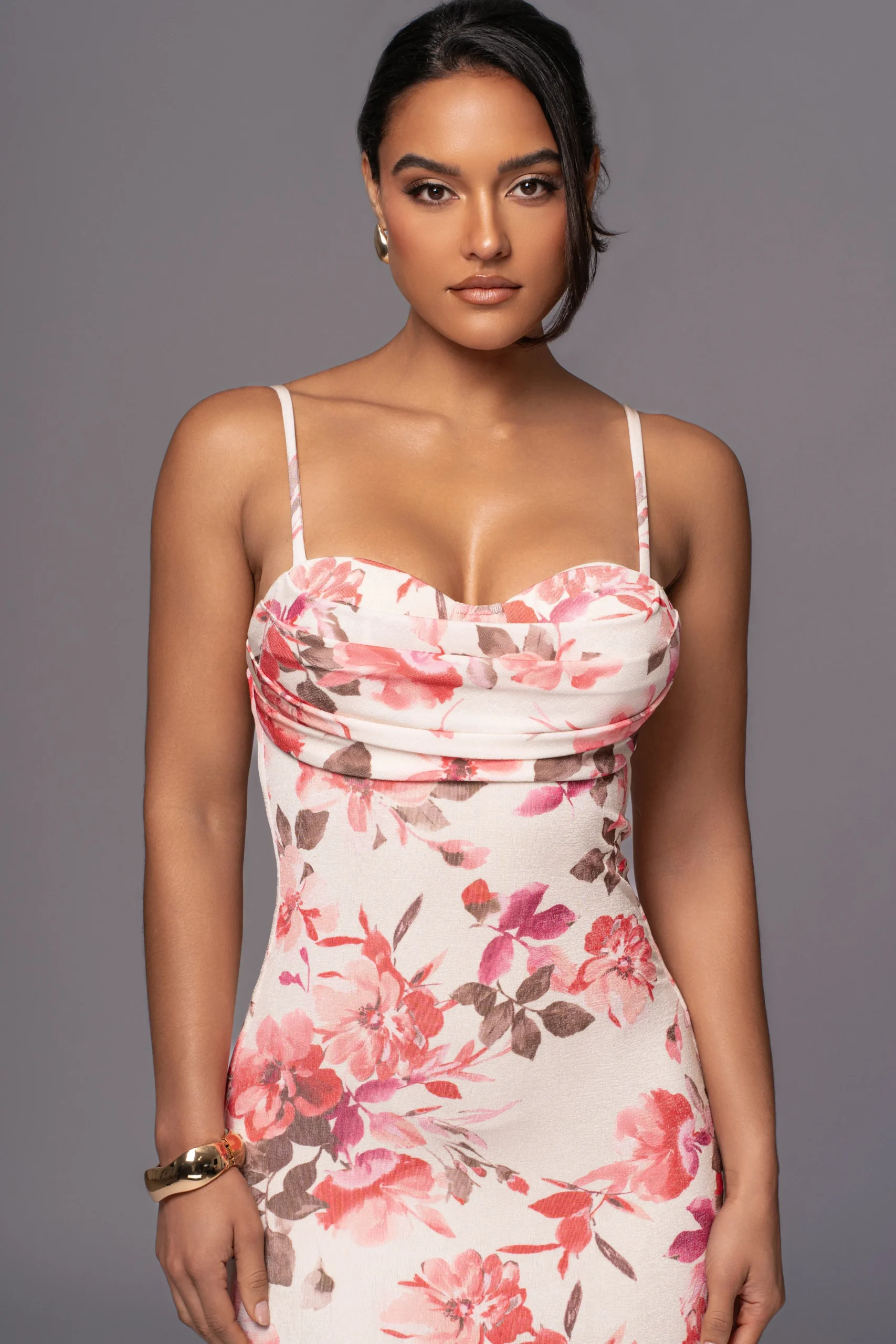 ivory_floral_slinky_visio_6.webp JLUXLABEL Ivory Floral Slinky Visions Of You Maxi Dress
