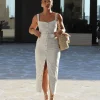 JLUXLABEL Ivory Forever Summer Belted Dress