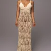 JLUXLABEL Ivory Great Escape Crochet Maxi Dress