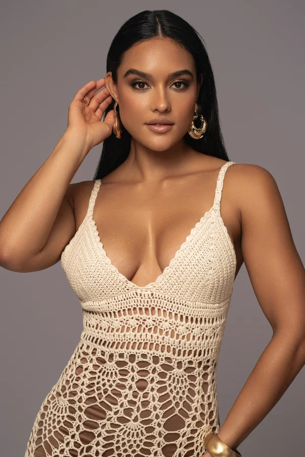 JLUXLABEL Ivory Great Escape Crochet Maxi Dress