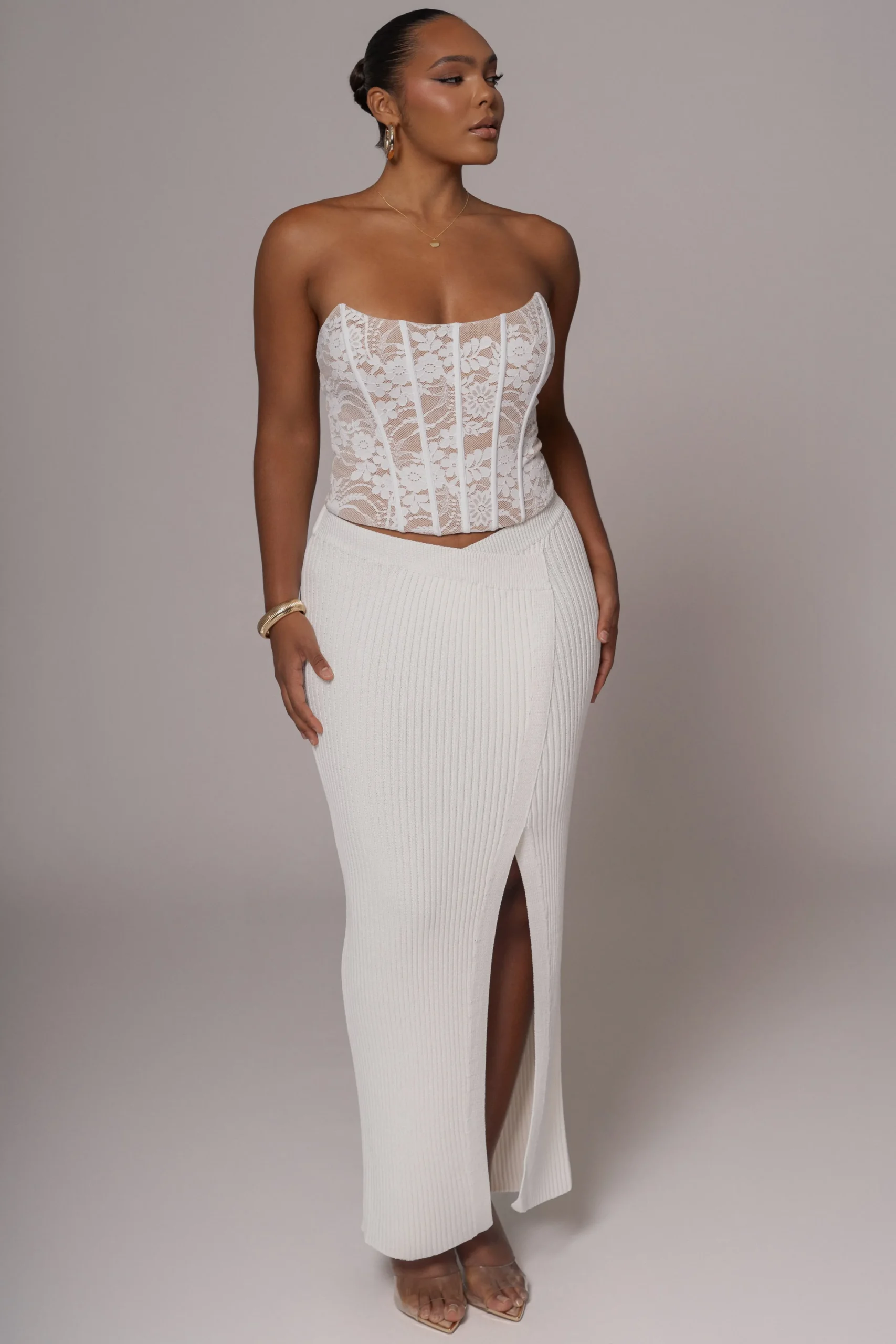 ivory_hamptons_ribbed_sli_5.webp JLUXLABEL Ivory Hamptons Ribbed Slit Skirt