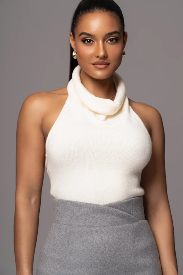 JLUXLABEL Ivory Joya Rib Knit Top